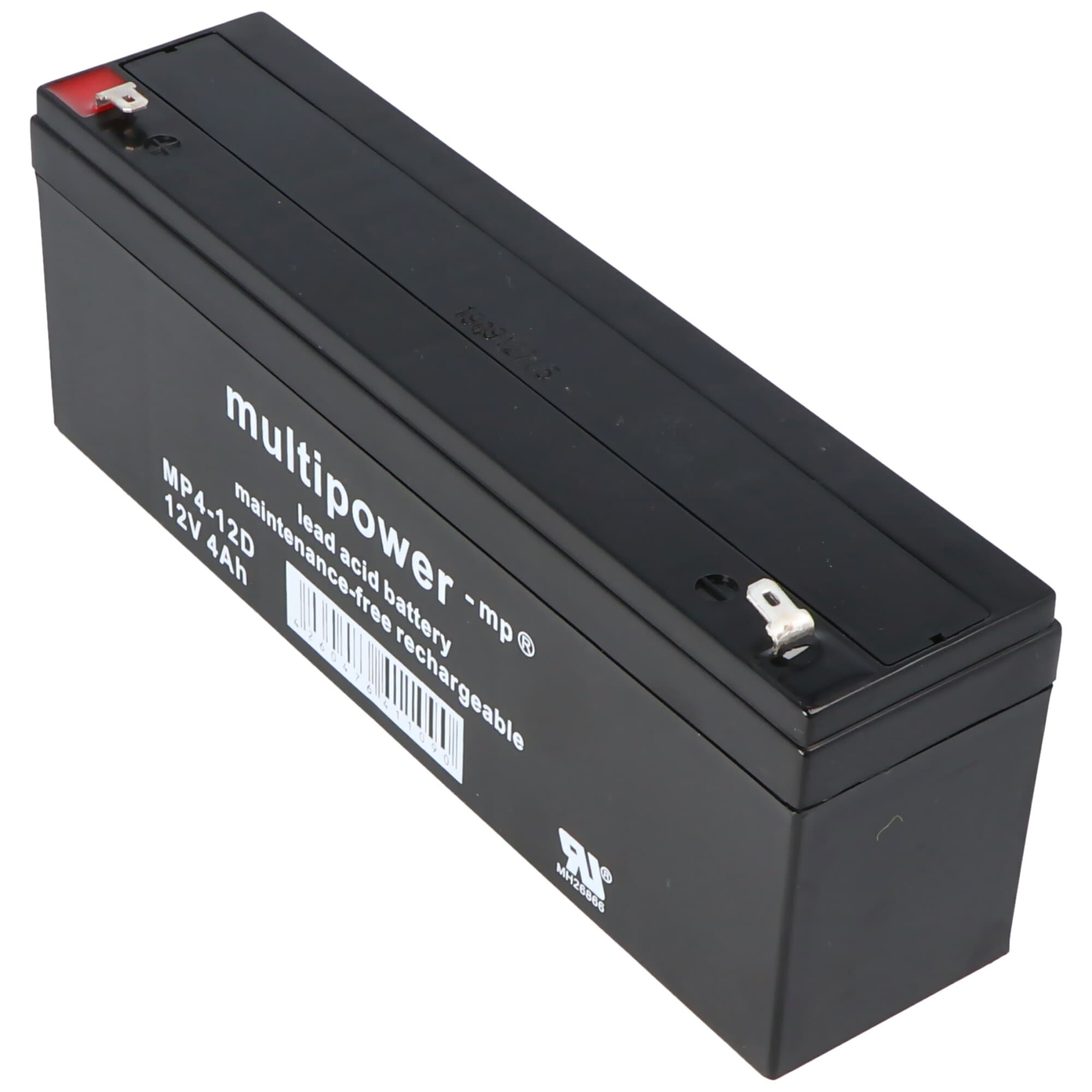 Batterie au plomb Multipower MP4-12D, connecteur Faston de 4,8 mm