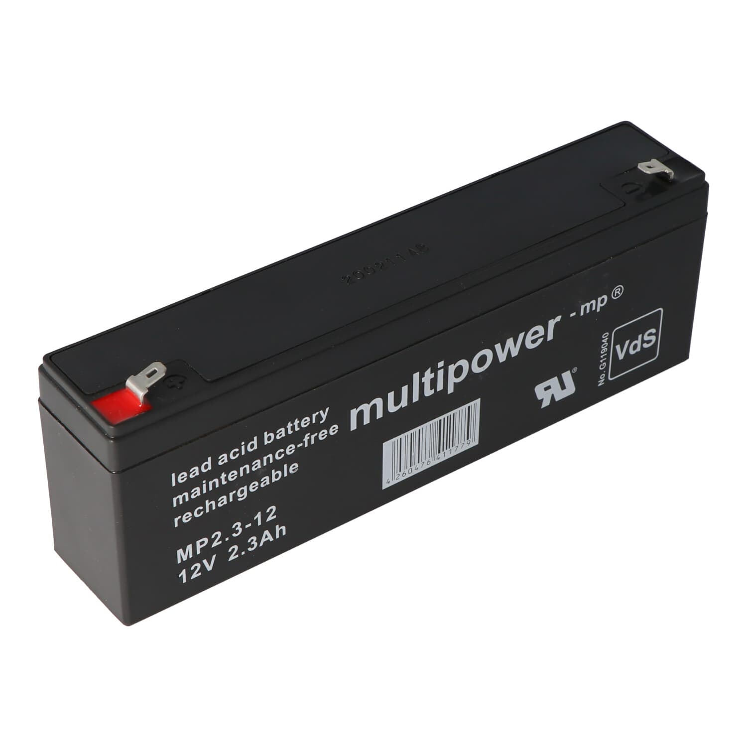 Batterie rechargeable au plomb Multipower MP2.2-12, connecteur MP2.2-12 Faston de 4,8 mm