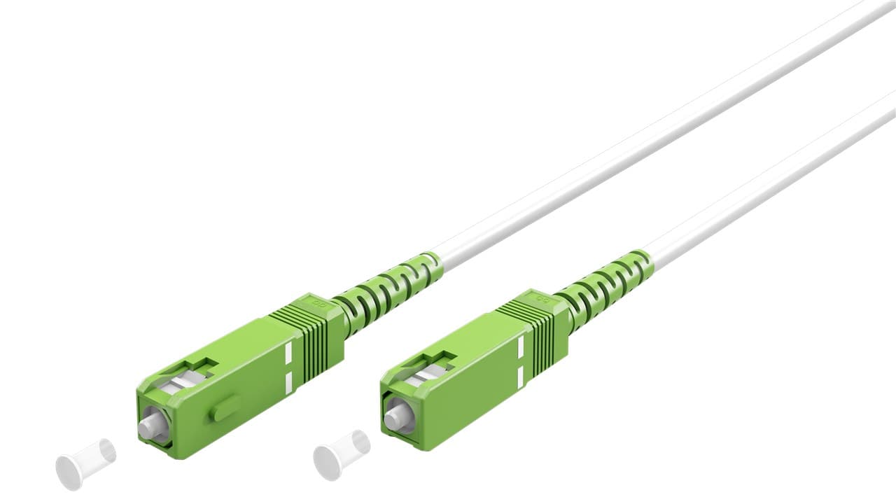 Câble à fibre optique Goobay (FTTH), monomode (OS2) blanc, (simplex)