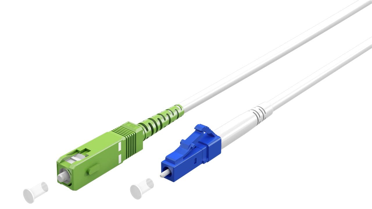 Câble à fibre optique Goobay (FTTH), monomode (OS2) blanc, (simplex)