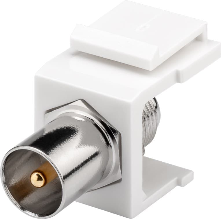 Goobay Keystone Module SAT/Antenne - 16,2 mm de large, fiche coaxiale > prise F