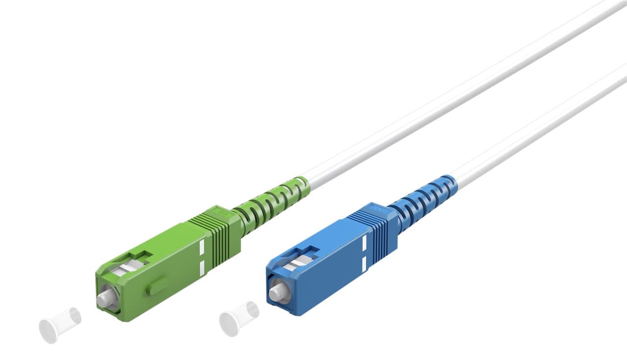 Câble à fibre optique Goobay (FTTH), monomode (OS2) blanc, (simplex)