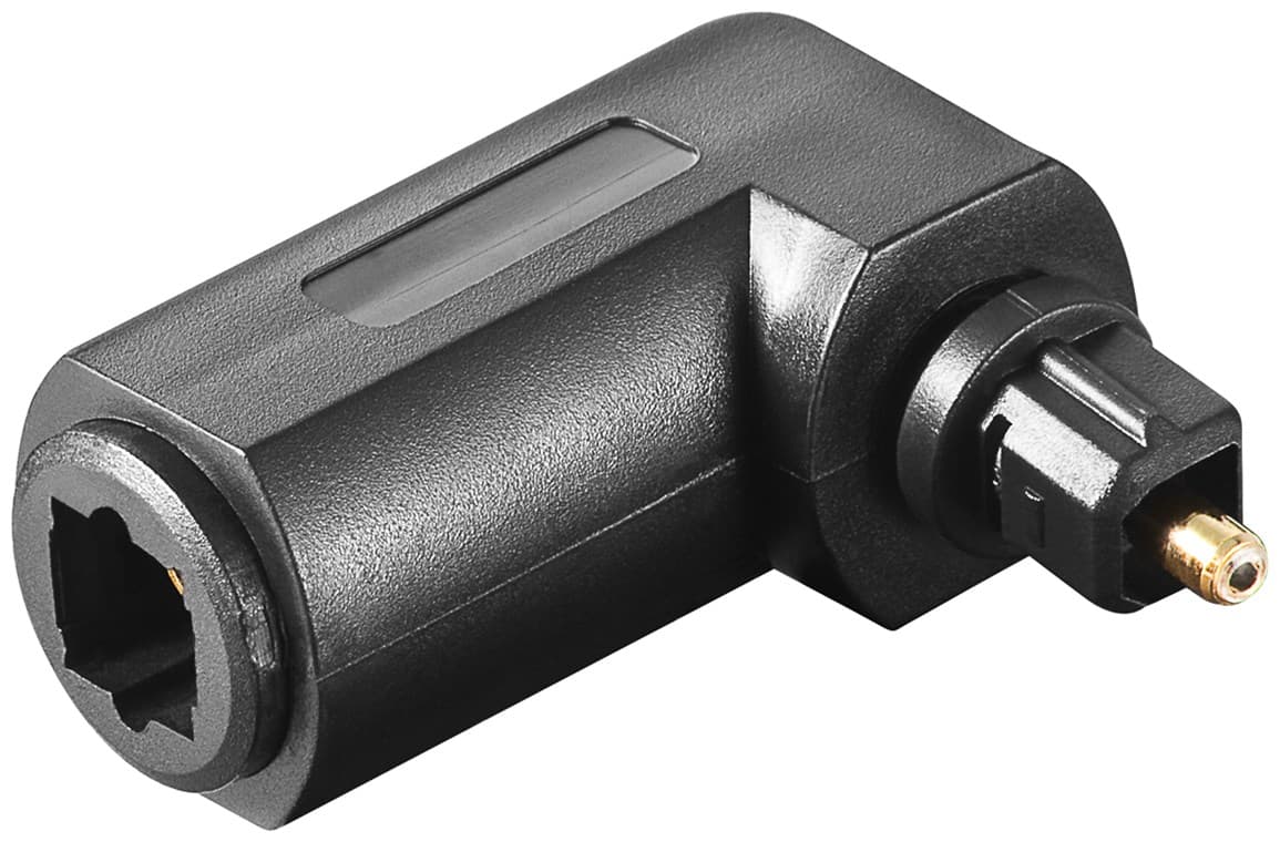 Adaptateur audio numérique Goobay TOSLINK 90° - Fiche Toslink > Couplage Toslink