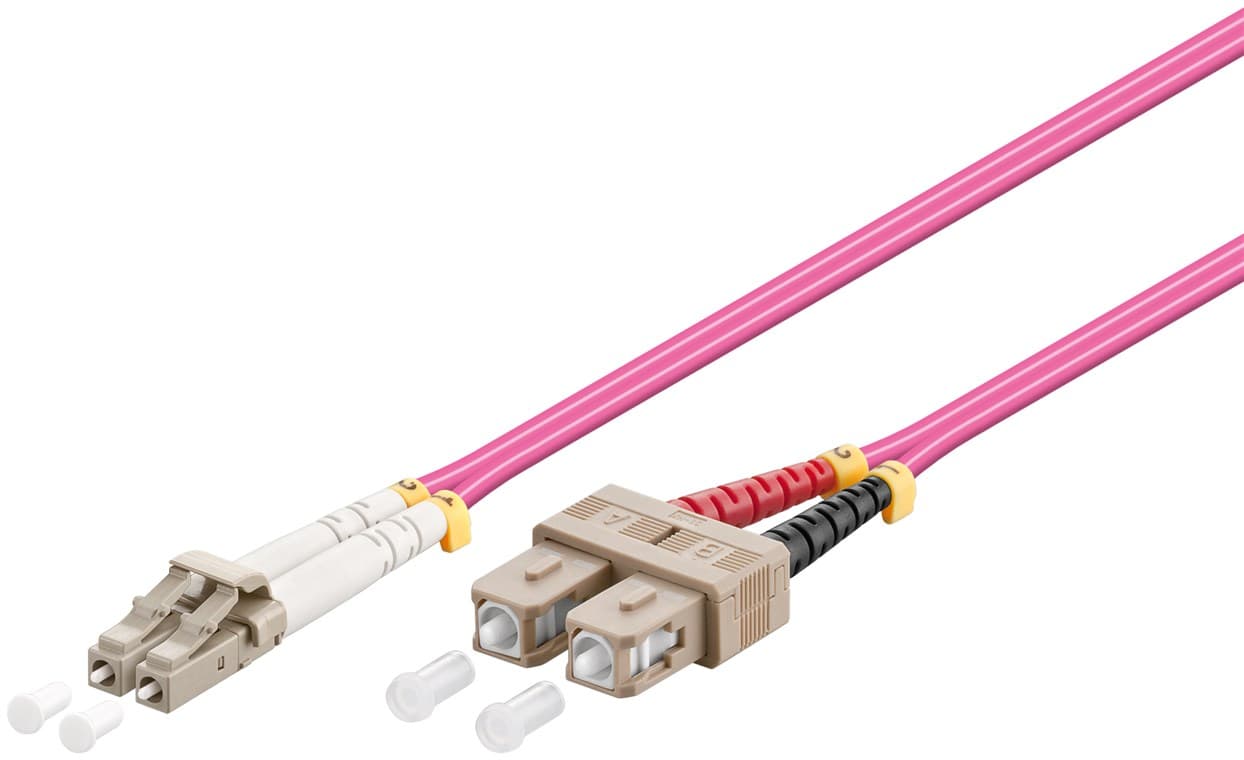 Câble à fibre optique Goobay, multimode (OM4) violet