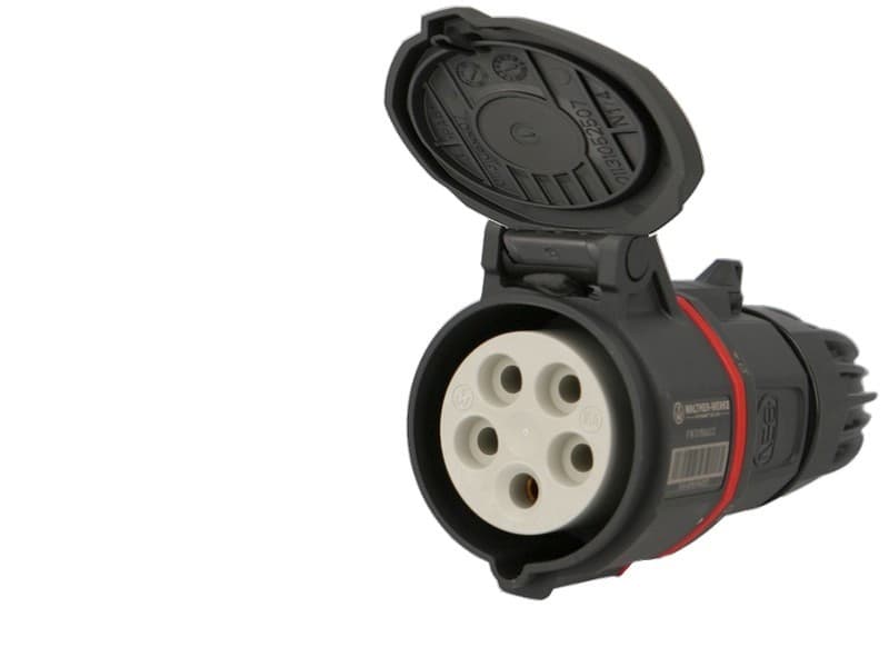 Prise triphasé femelle CEE, 5 x 16A, pour prolongateur Walther Neo